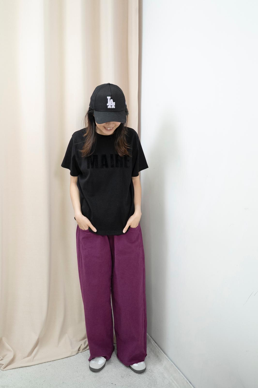 文字舒適棉Tee（黑色）