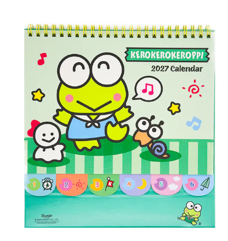 Keroppi 2027年座檯月曆 