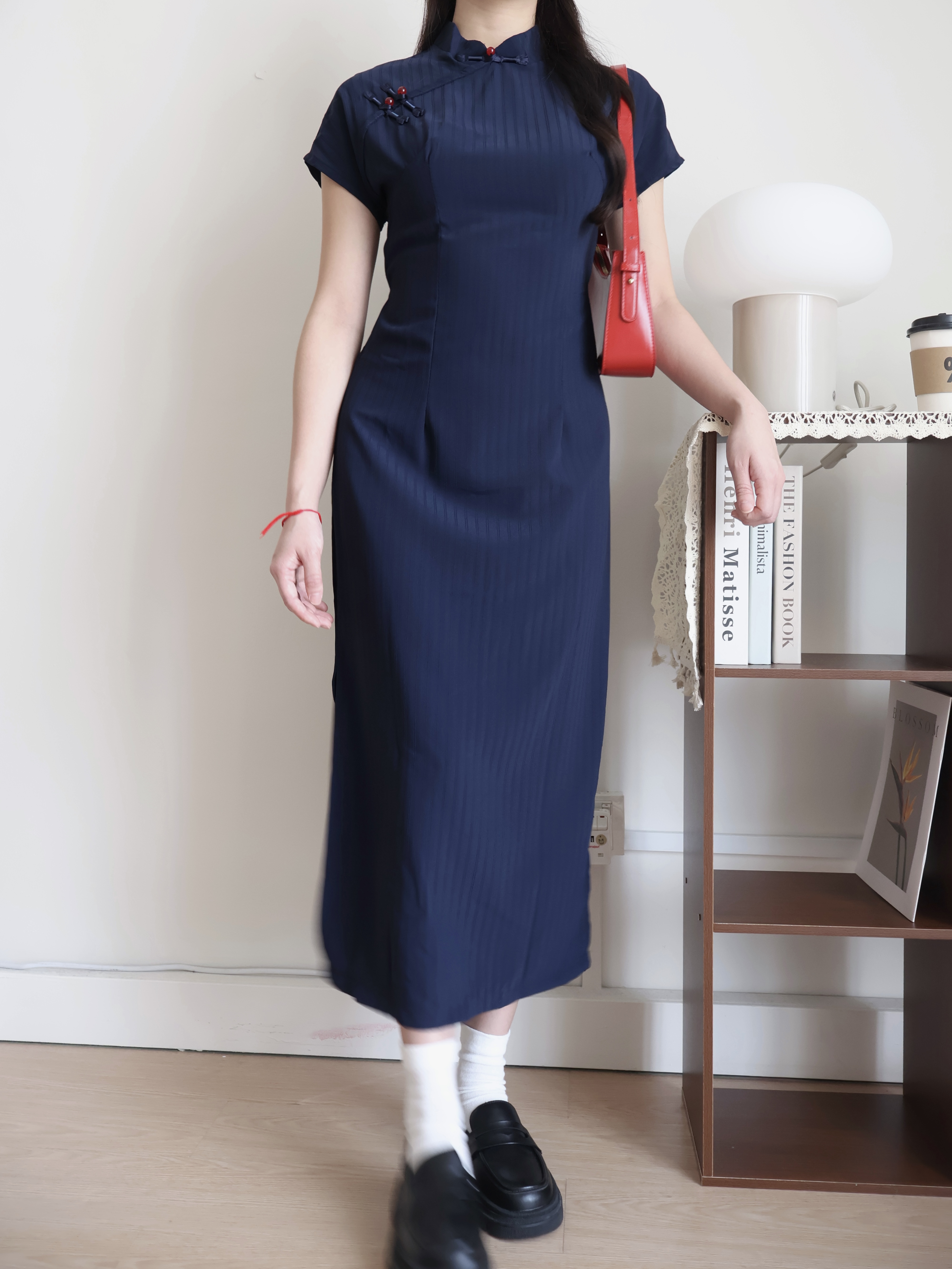 Chris Side-Slit Cheongsam | Blue
