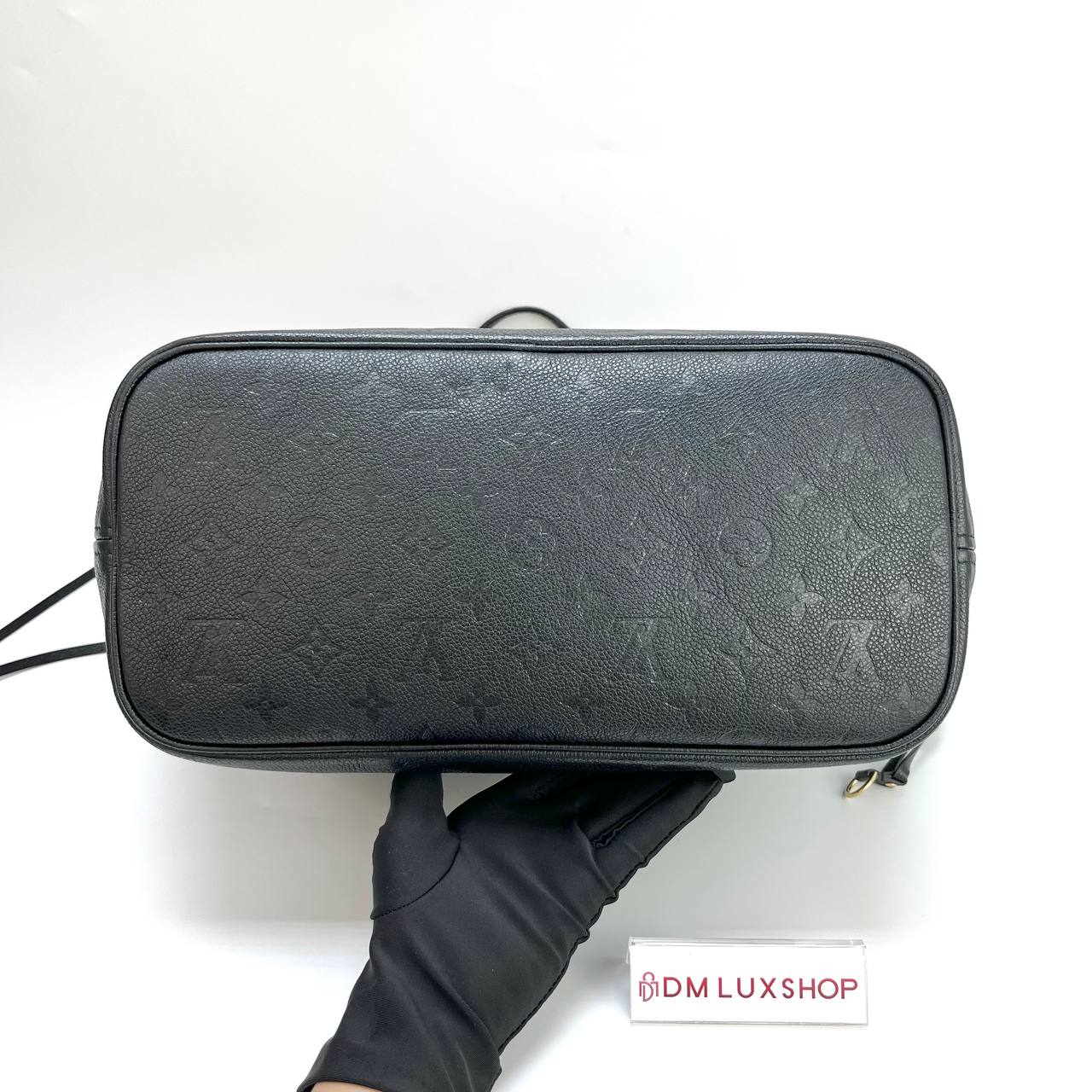 LV Neverfull Black Empreinte Leather MM GHW