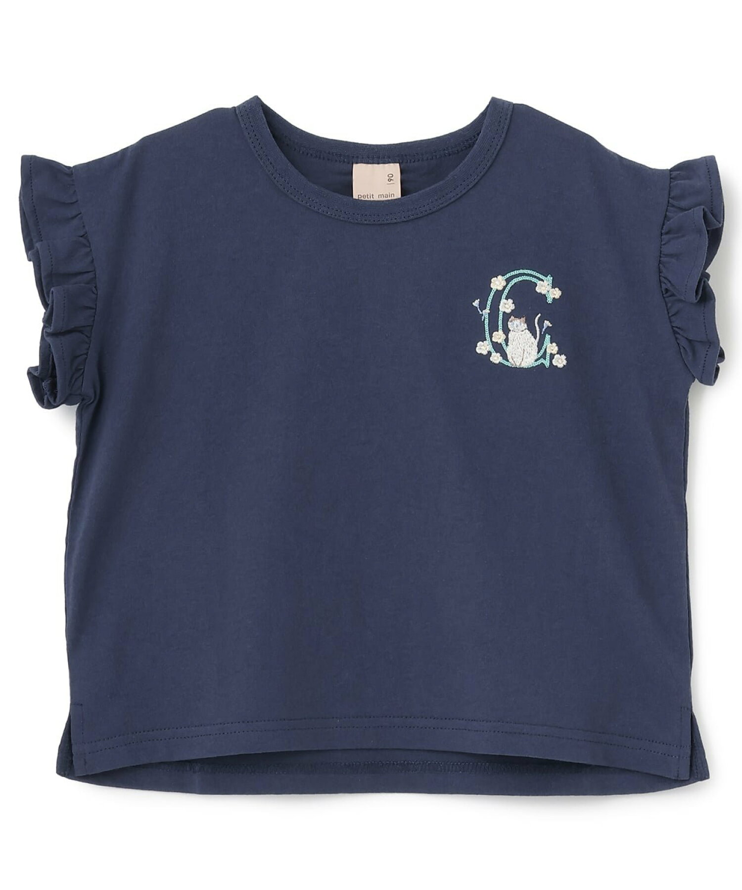 🆕【⭐訂購⭐】🌀 🇯🇵 日本直送🇯🇵 字母花朵刺繡 荷葉邊袖  短袖T恤［8款選］🌀 [ELEA-0216]
