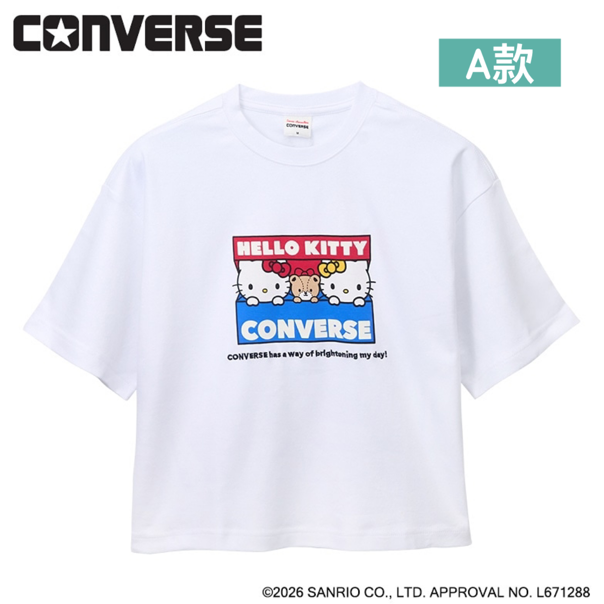 日本預訂📍日本限定Hello Kitty x Converse系列 - 短袖Tee 不包郵 11/6日本開售