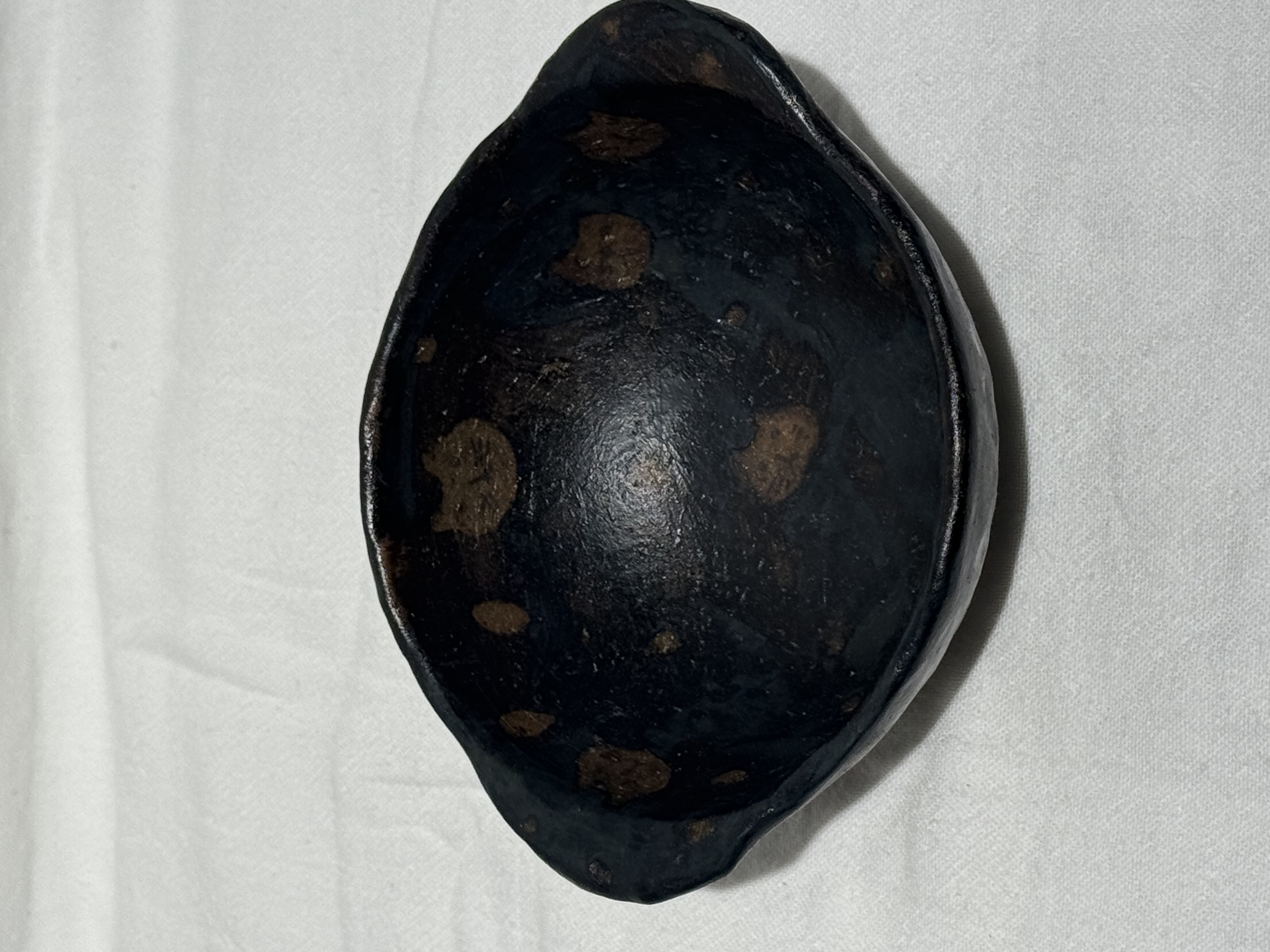 水玉工坊 黑色 貓咪 貓貓 雙耳碗