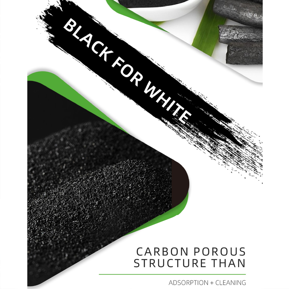 竹炭牙膏 清新口氣 美白去黃 清潔牙齒 去口臭 咖啡漬 煙漬 牙垢 120g ［平行進口］ HK2748