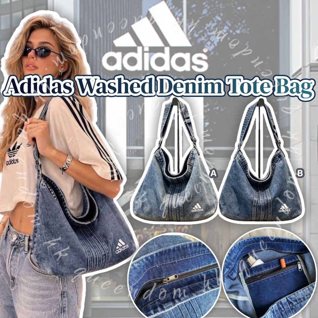 Adidas Washed Denim Tote Bag   水洗牛仔布 Tote Bag