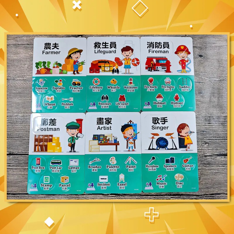 【預訂】升級版職業聯想配對圖卡