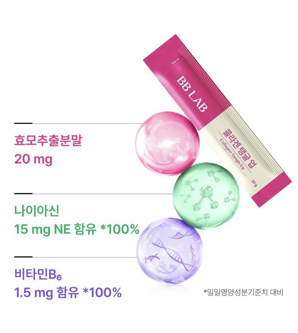 韓國 BB LAB 高含量 膠原蛋白 果凍啫喱 14條/盒｜Collagen Tangle Up Stick Jelly