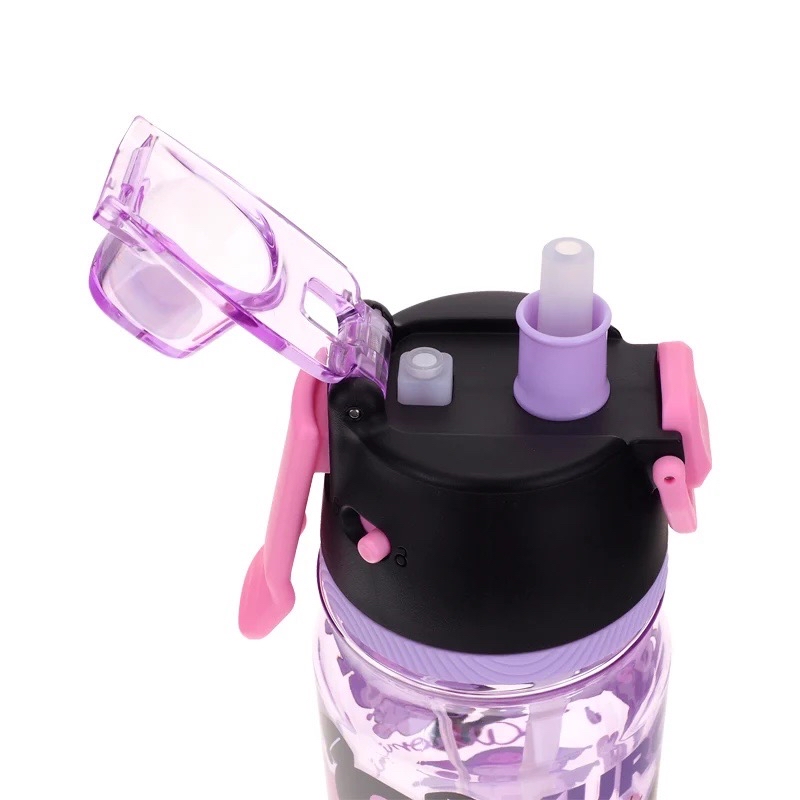 Kuromi 650ml BPA BPS Free 噴霧啜飲二合一水樽膠水樽(9-8475-1)
