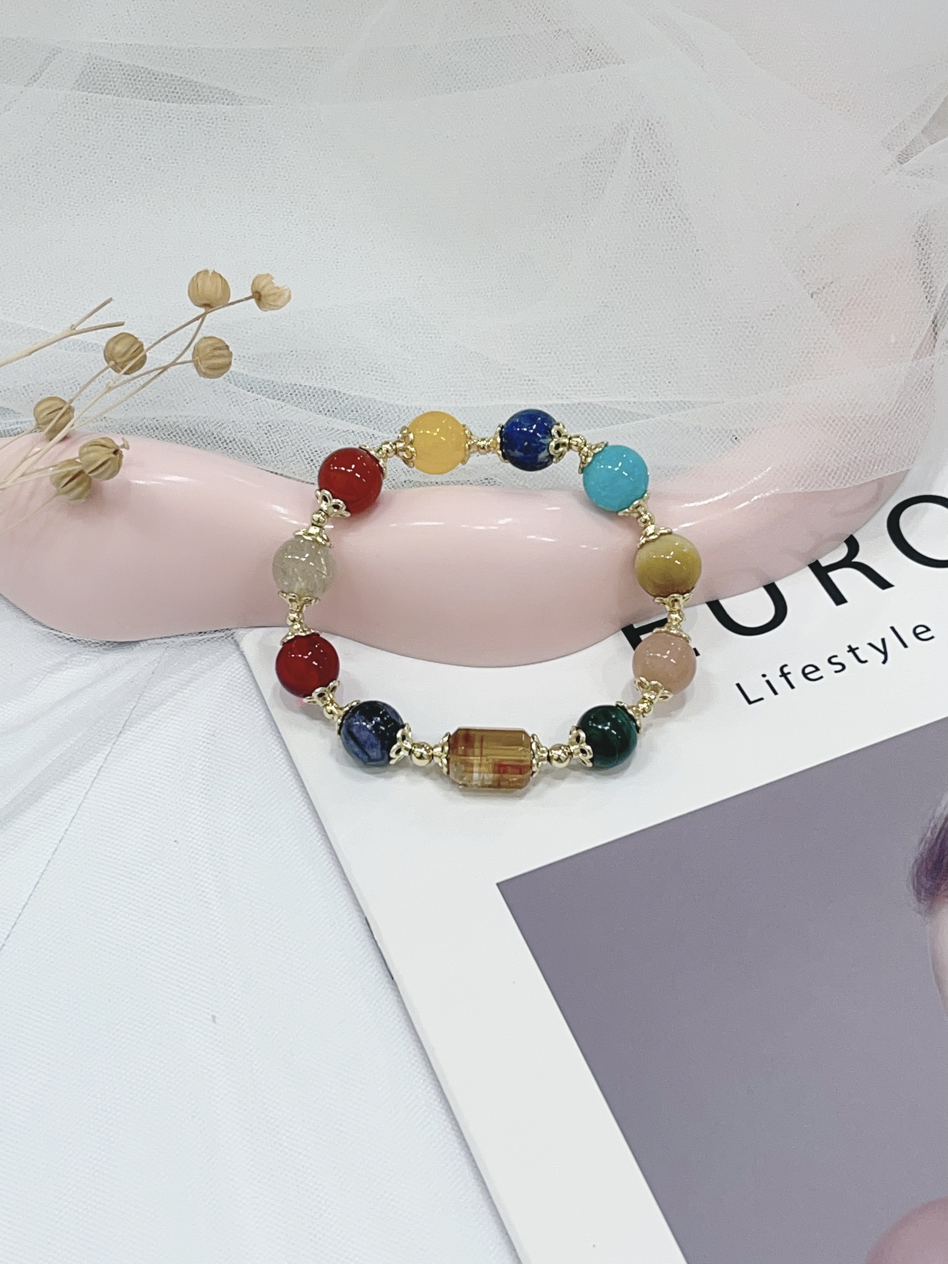 🍬 糖果黄塔晶 × 多宝水晶手串 Candy Citrine & Multi Crystal Bracelet | 10mm