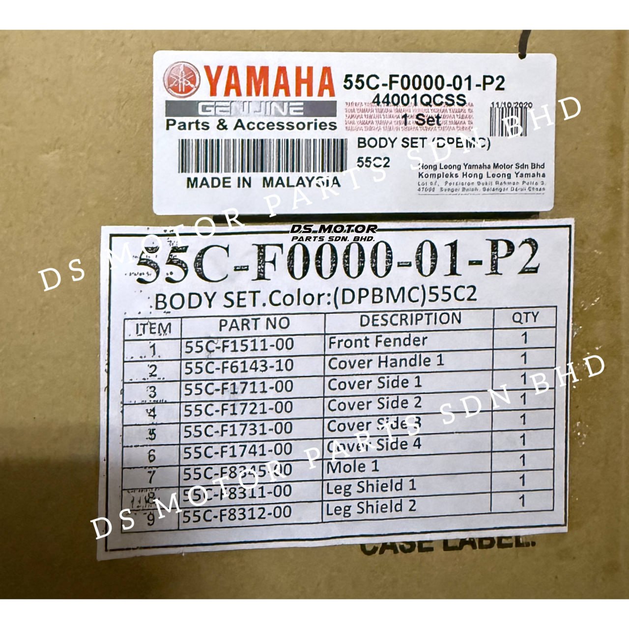 YAMAHA LC135 V2 V3 V4 Cover Set 50th Biru