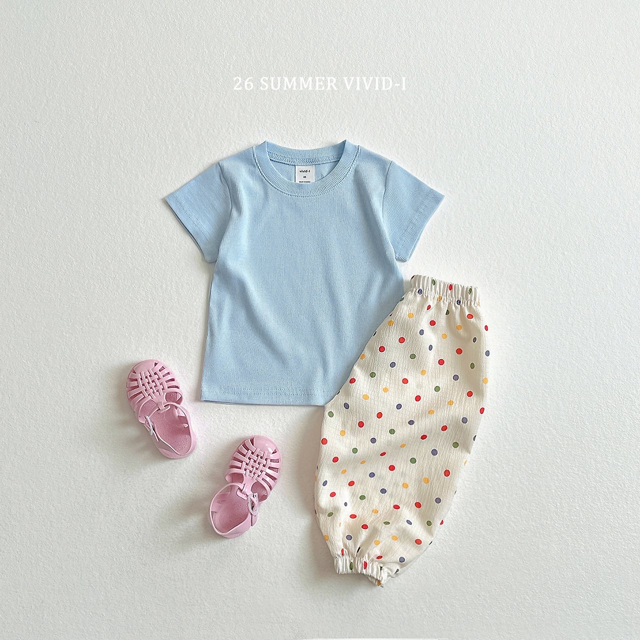 Vivid ｜ Basic Tee （Blue L 105-115)