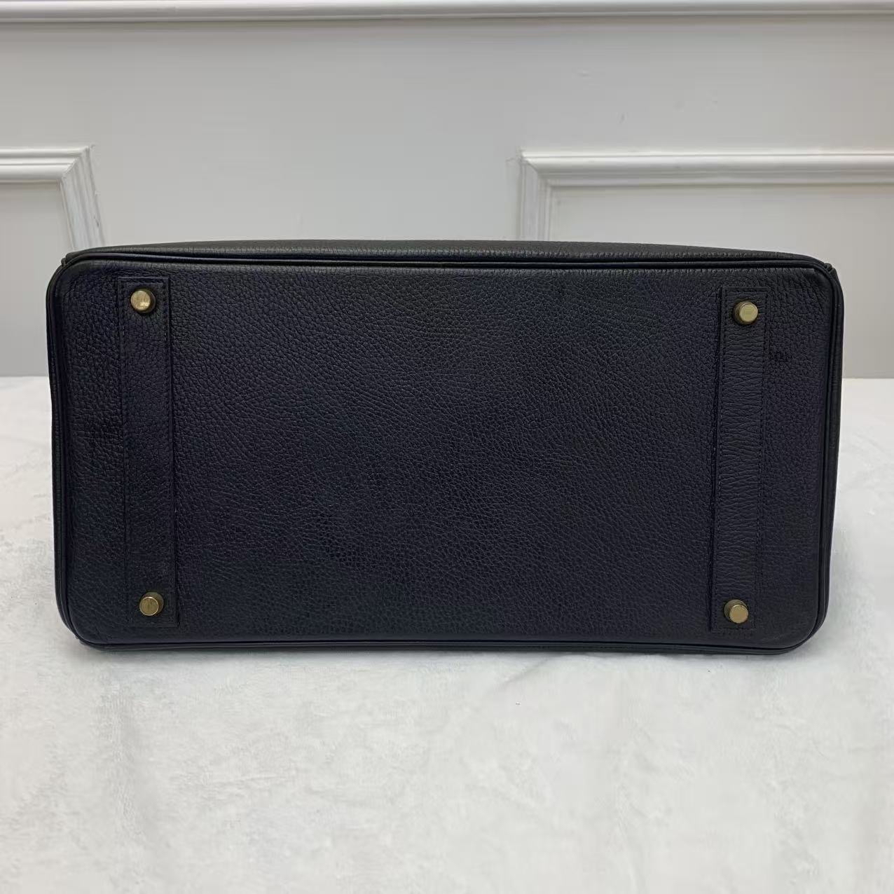Hermes/愛馬仕 Birkin40鉑金包 BK40手提公文包89黑色金扣 絕版阿登皮 經典典藏款 