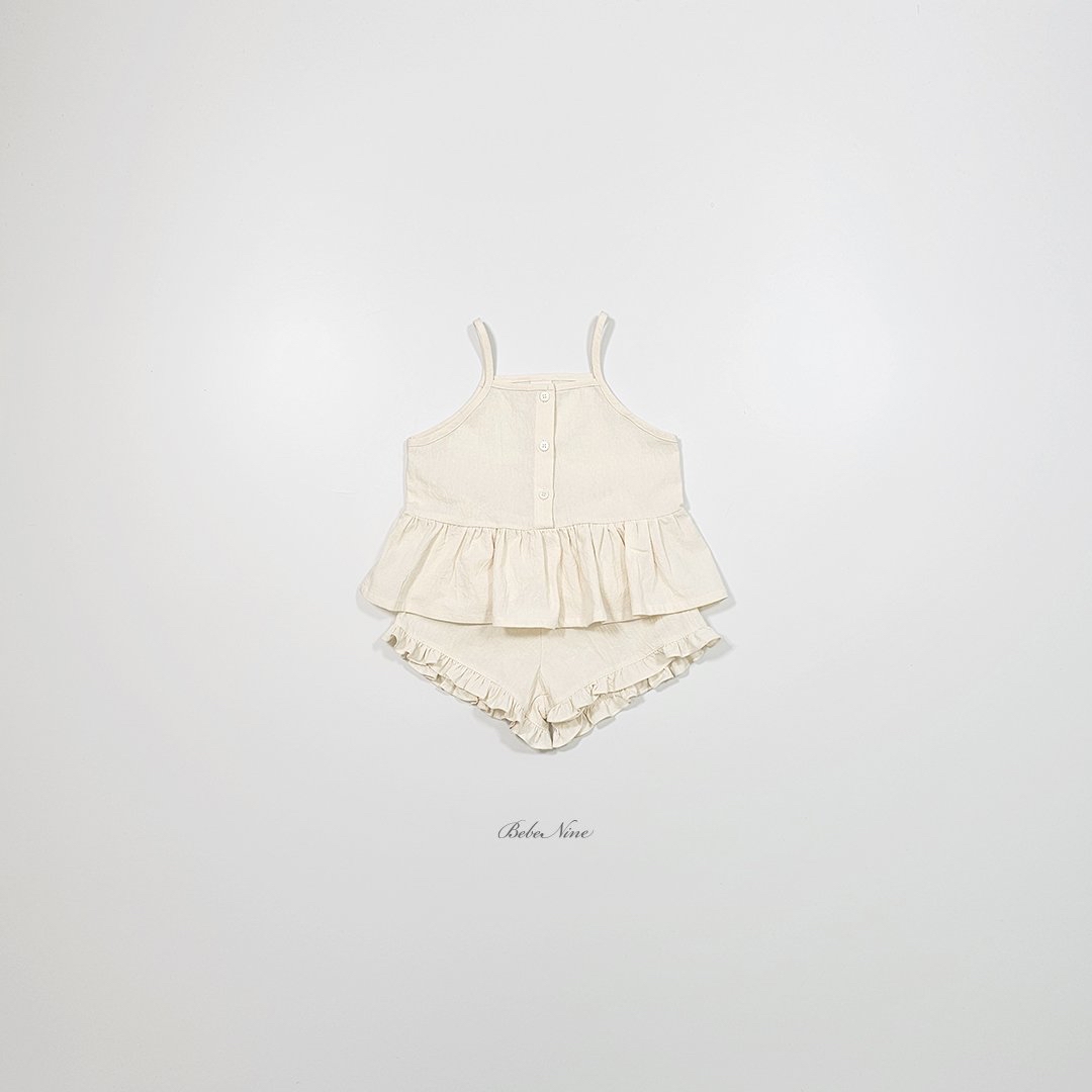 ☀️預訂 韓國直送☀️🇰🇷Bebenine兩色荷葉邊下擺吊帶上下套裝