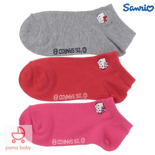 🆕【⭐訂購⭐】🌀 🇯🇵 日本直送 #Sanrio 刺繡圖案 運動短襪(3對入套裝)［4款選］🌀[ELJD-0243][261126]