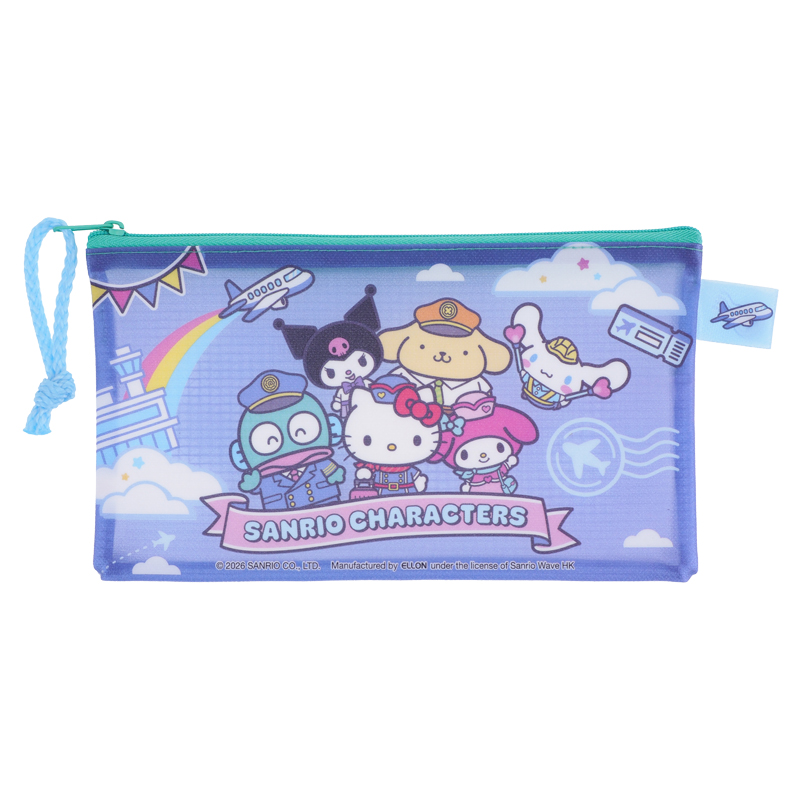 Mix Characters PVC Mesh Bag w/ Zipper (M - Glitter) PVC 面網底拉鍊快勞袋 (中) (閃紗料)
