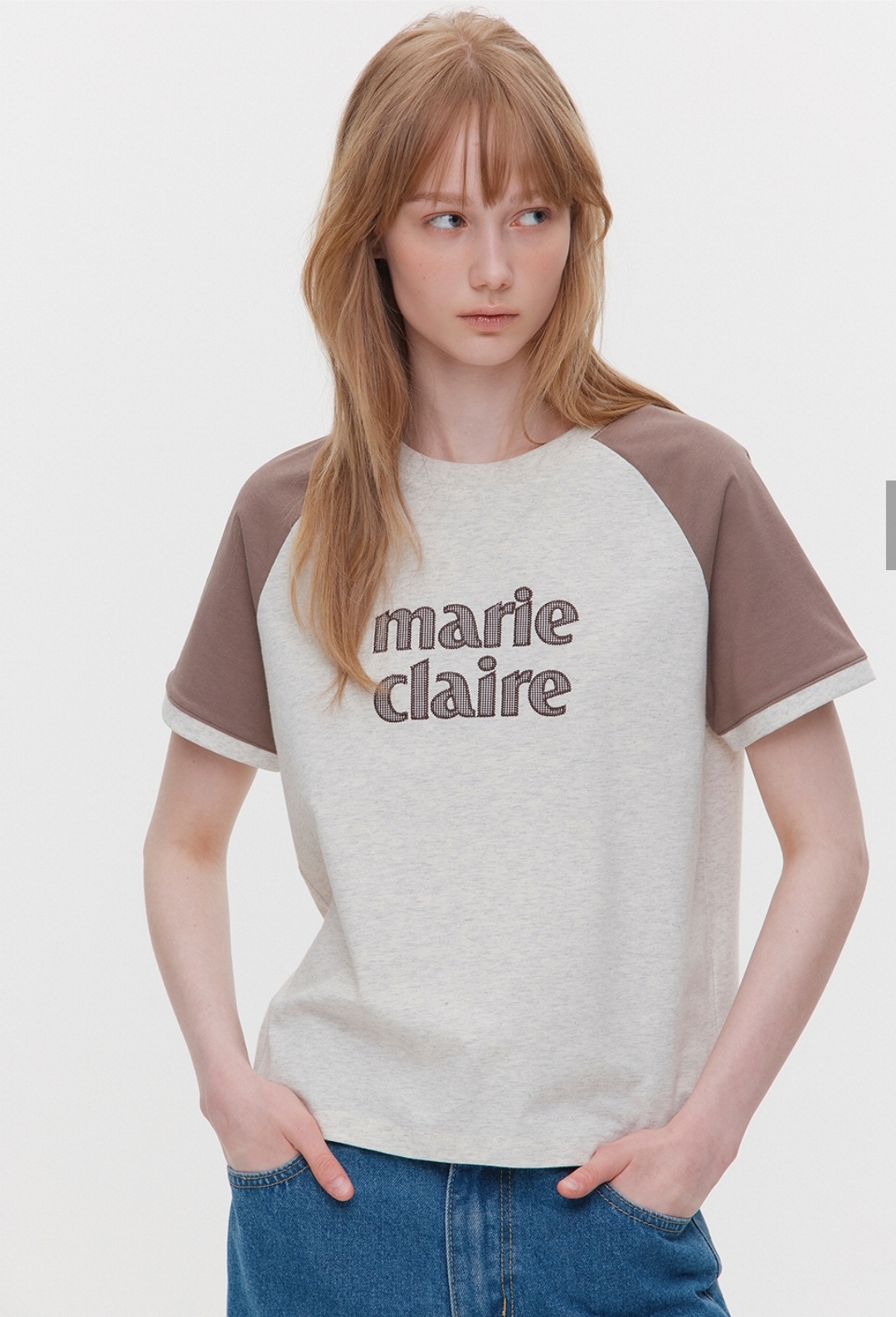 Red Velvet Seulgi 著用款｜Marie Claire 拼色牛角Tee