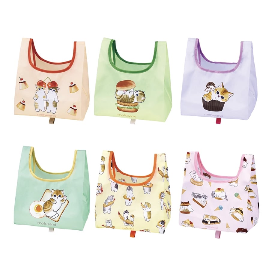 日本 Mofusand貓咪 鯊魚貓 mofumofu store 扭蛋環保袋