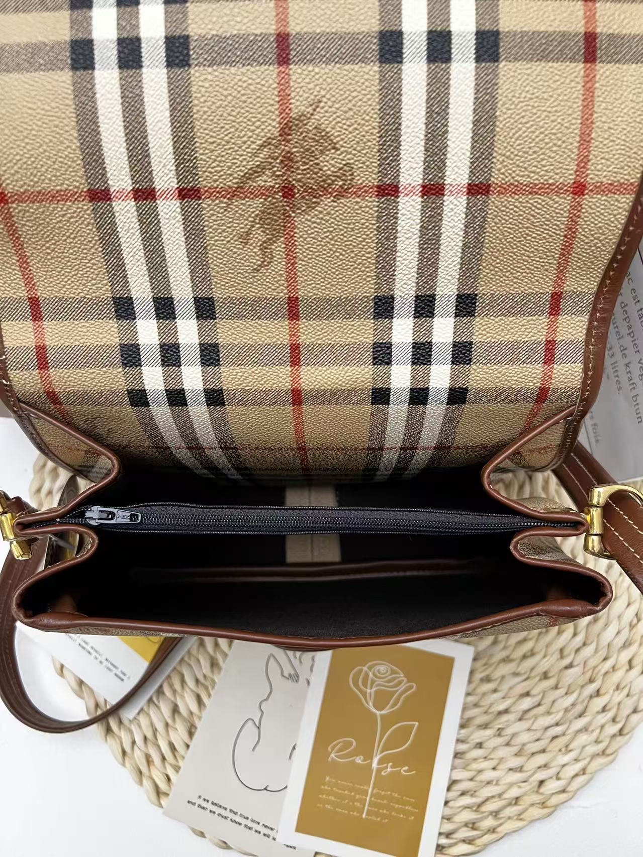 Burberrys Vintage Nova Check Saddle Bag