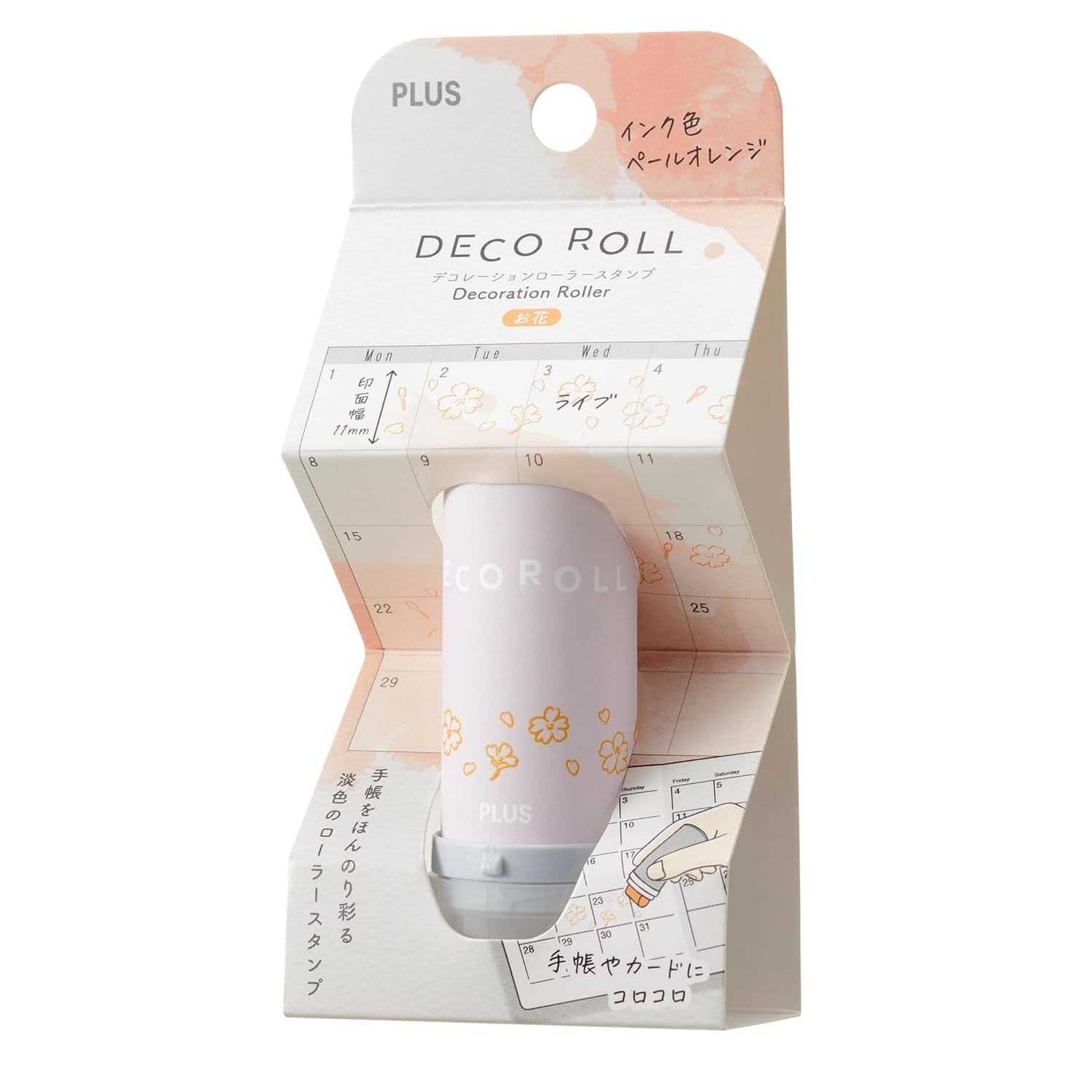 現貨｜花圖案 PLUS DECO ROLL 日版 裝飾 轆轆 印章 (40-195)