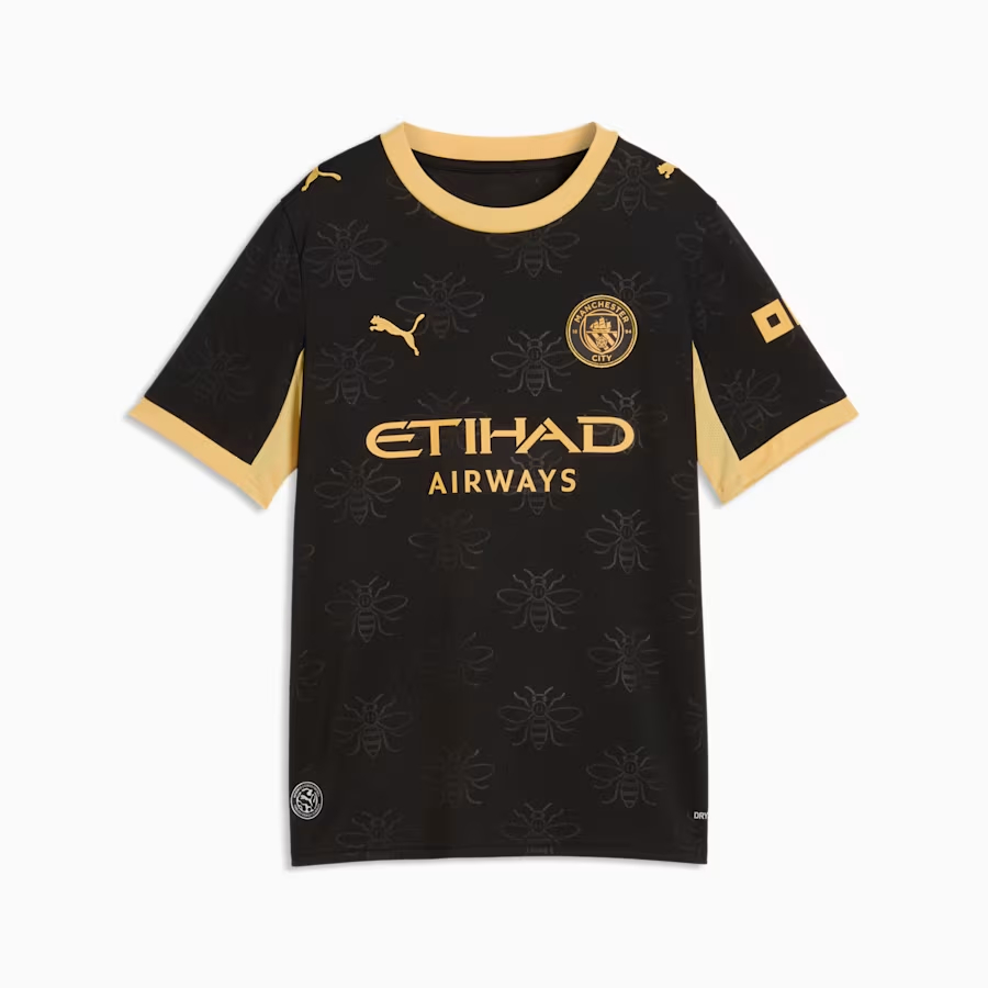 工業蜜蜂圖案 Puma Manchester City 曼城 2026-27 作客童裝球迷版球衣 (可加印字章) 784329