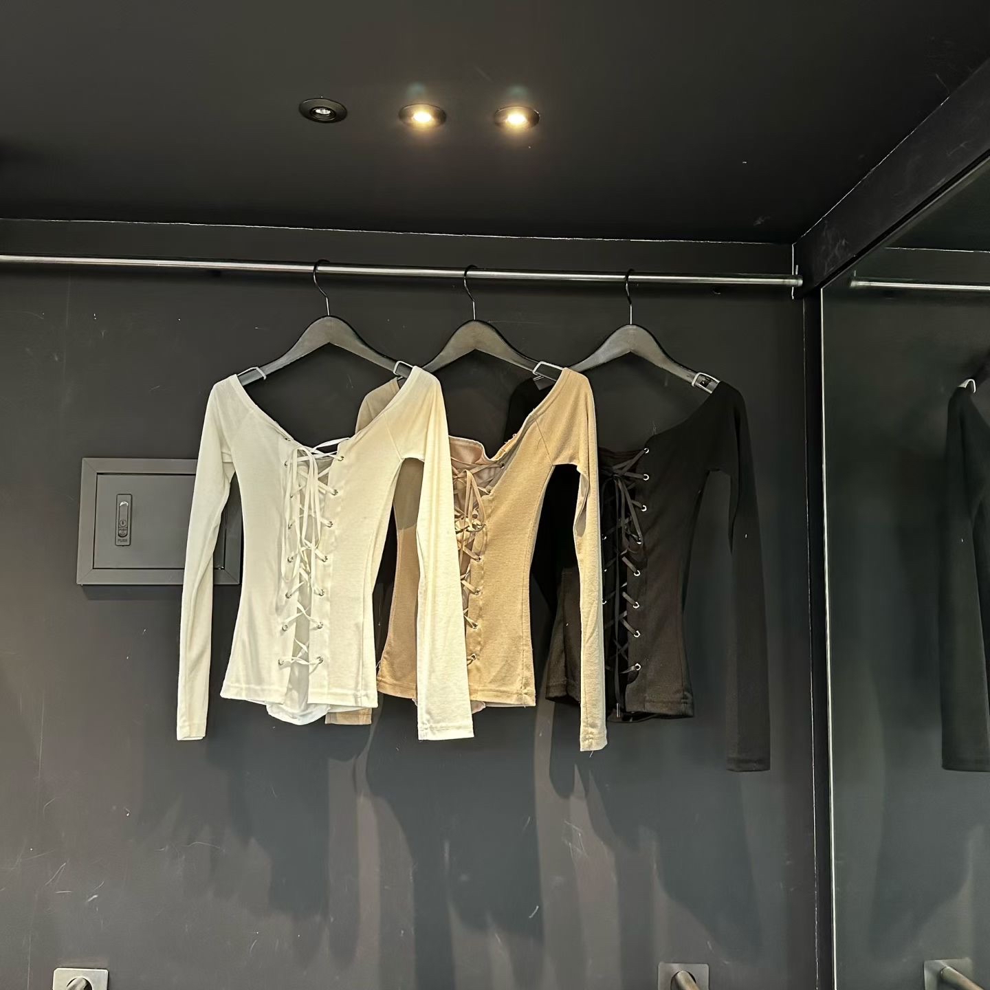 韓國Sexy系列洞洞綁帶長袖外撘