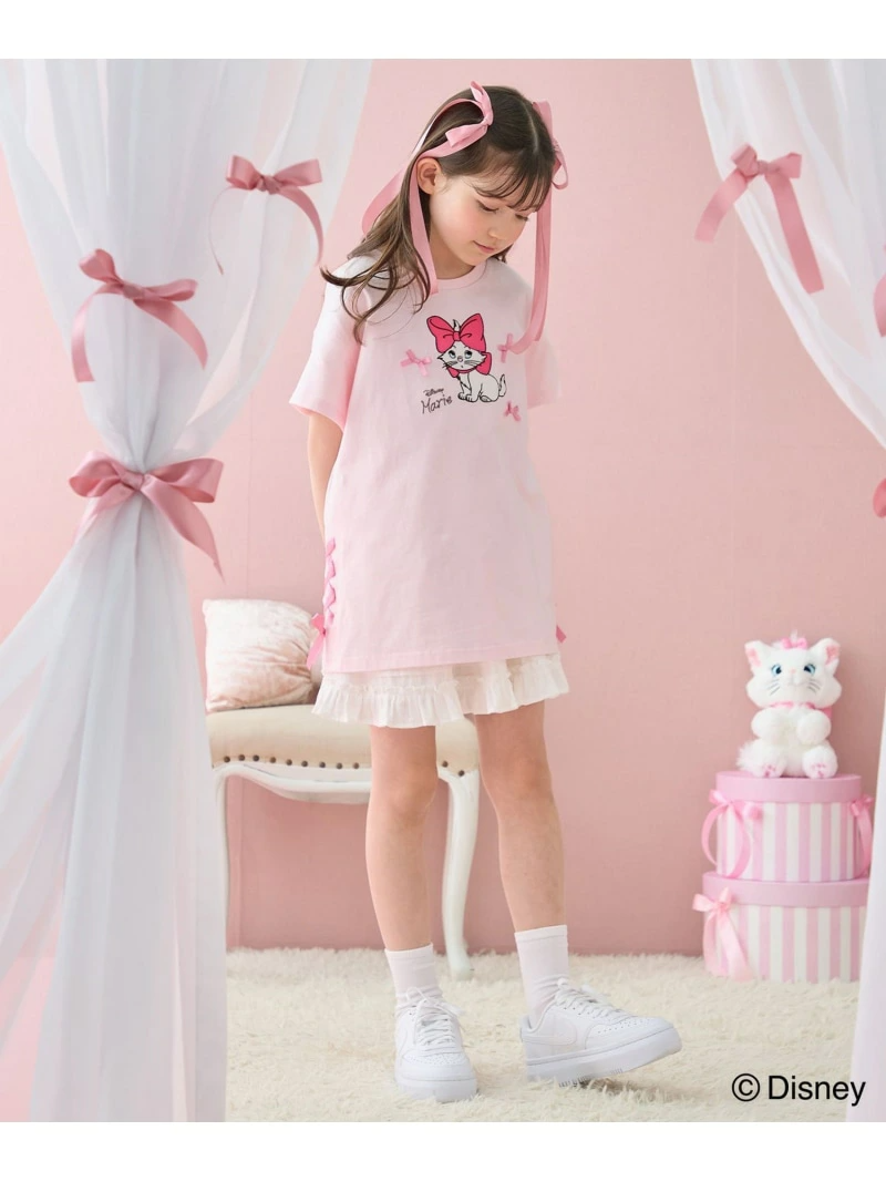 🆕【⭐訂購⭐】🇯🇵日本直送 #Marie 少女絲帶 寬鬆版型 連身裙式 短袖Tee［2款選］🌀 [ELDA-0252][260528]