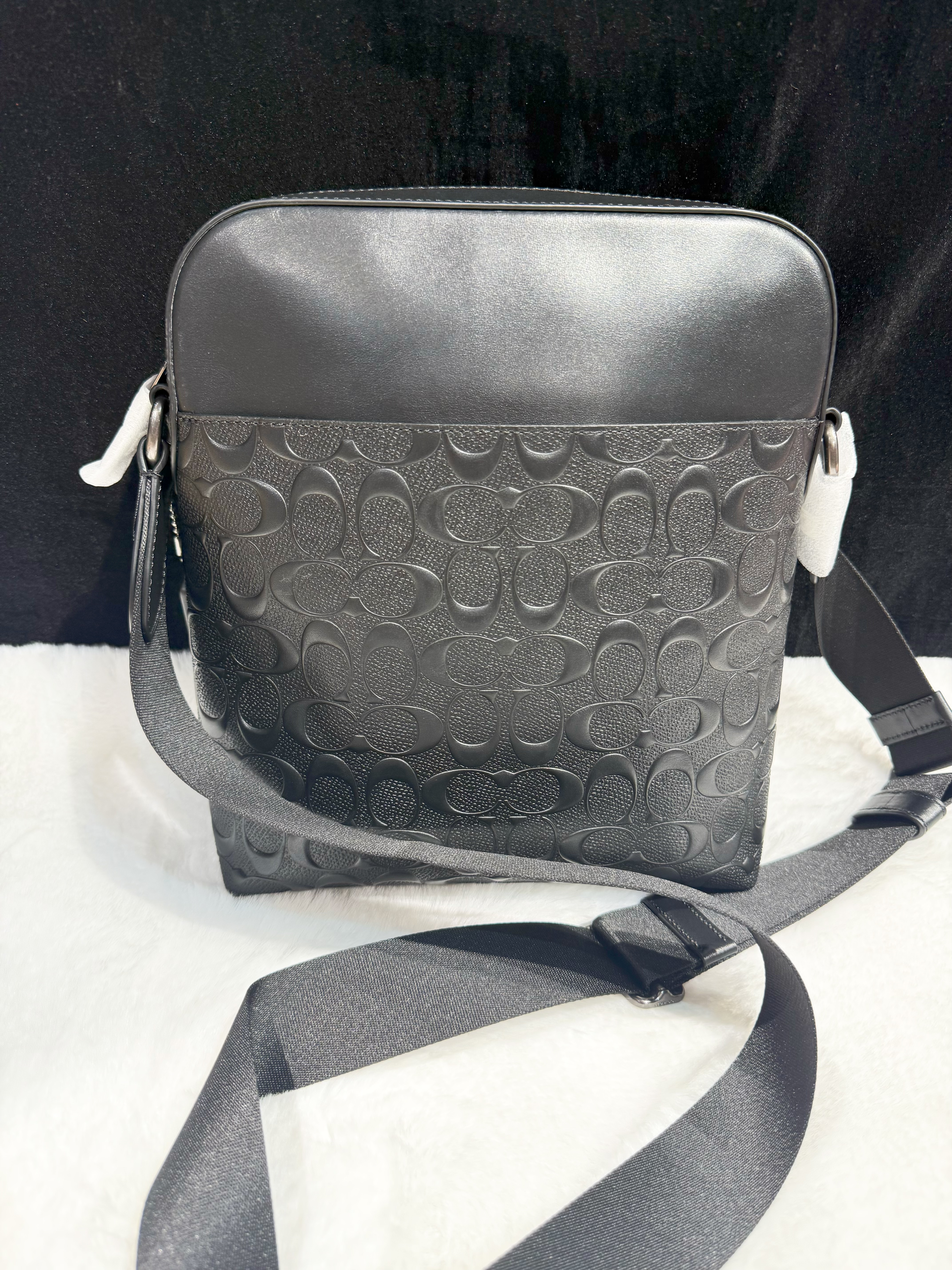 Coach flight bag blk/sleather