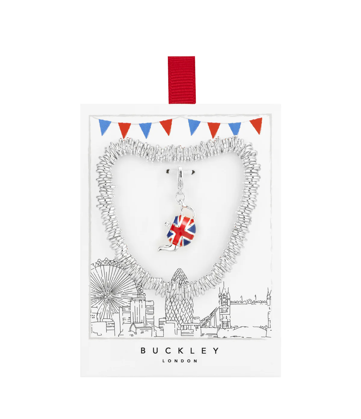 英國直送BUCKLEY LONDON  UNION JACK TEAPOT SWEETIE CHARM BRACELET手鏈
