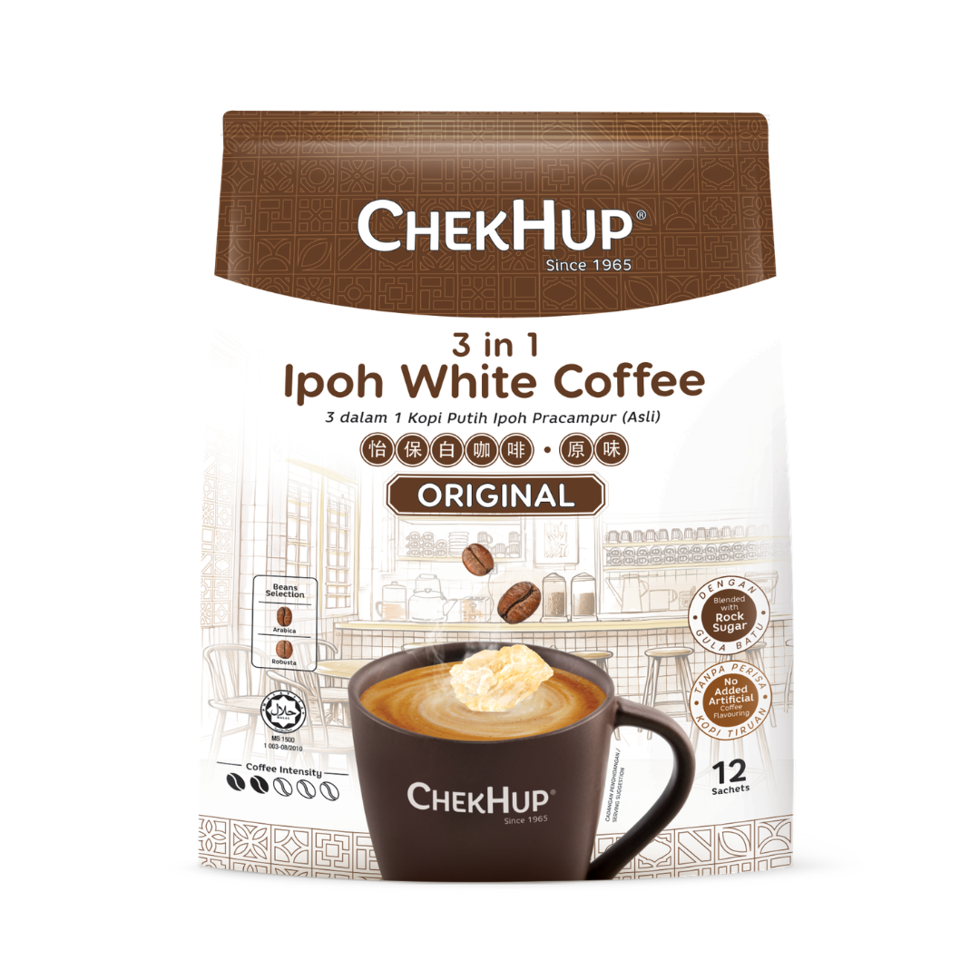 Chek Hup 3-in-1 Ipoh White Coffee Original Flavor - 12 Sachets × 40g