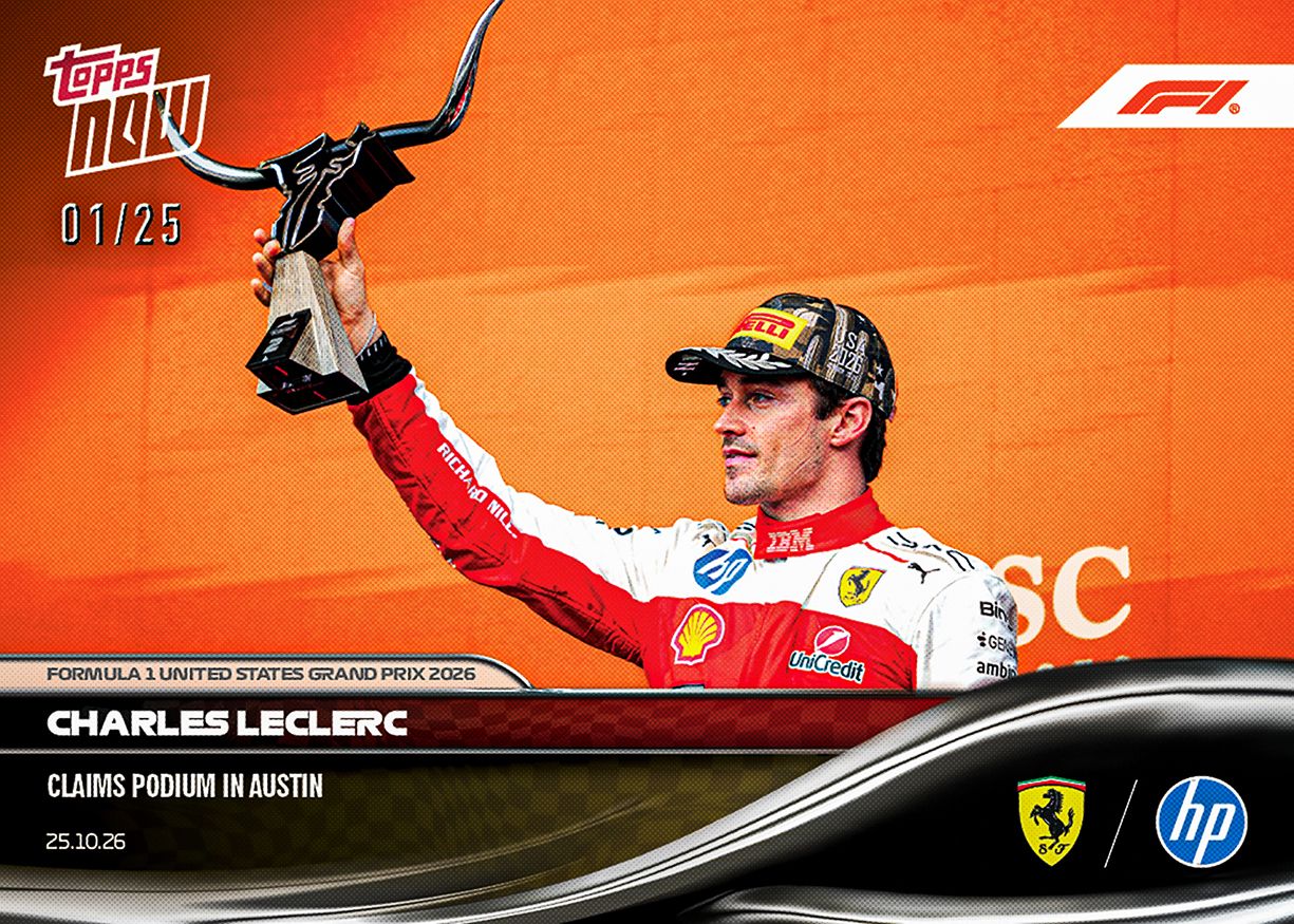 Charles Leclerc - 2026 F1 Topps NOW® #69 United States GP 頒獎台卡【團購】