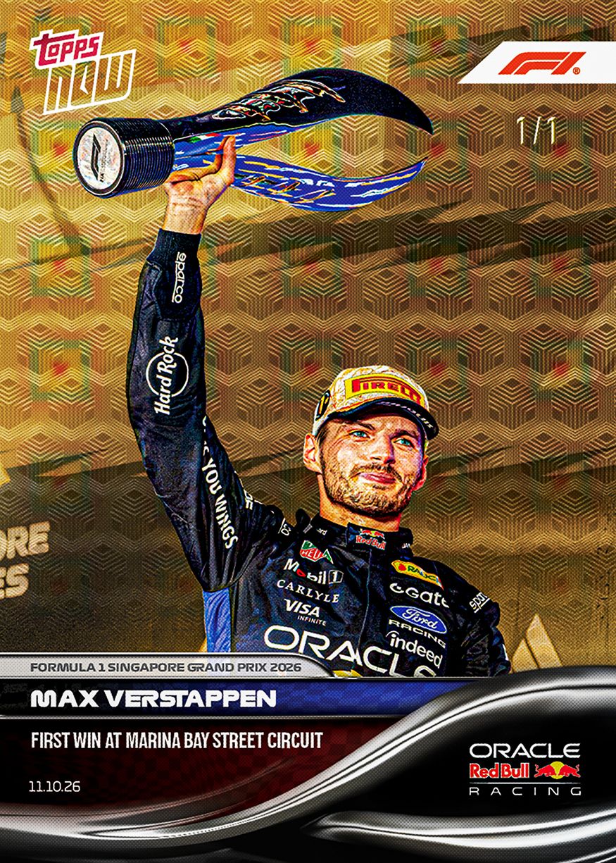 Max Verstappen - 2026 F1 Topps NOW® #67 Singapore GP 贏車卡【團購】