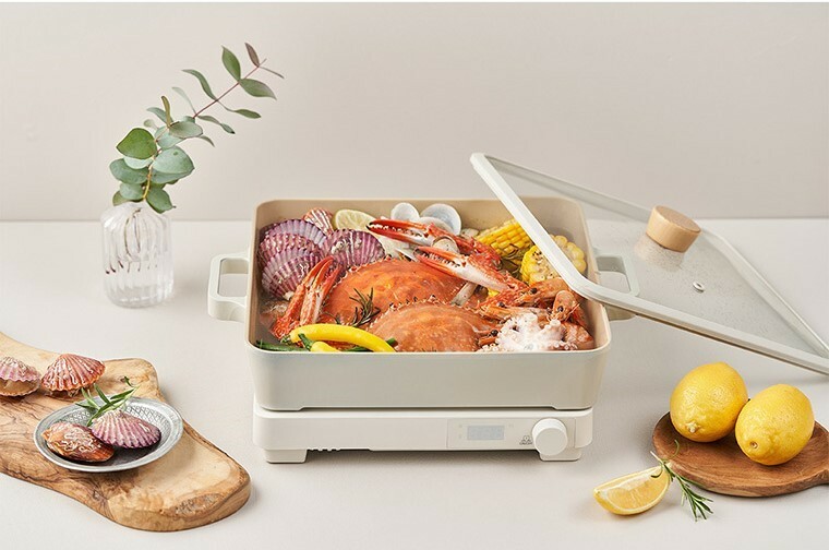 Fika 28cm 方形有蓋煲 (適用於電磁爐) 連方形電磁爐套裝