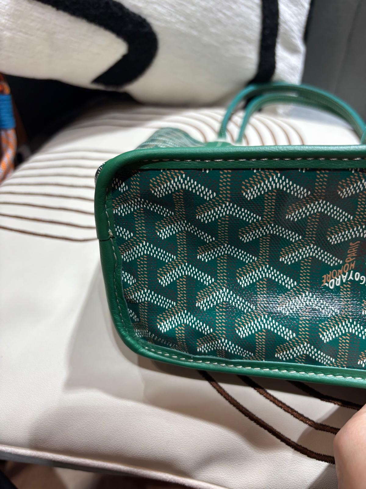 Goyard Anjou Mini Tote Bag VERT 100%Authentic, 99%new ☑️專門店收據☑️Pouch☑️Dust bag