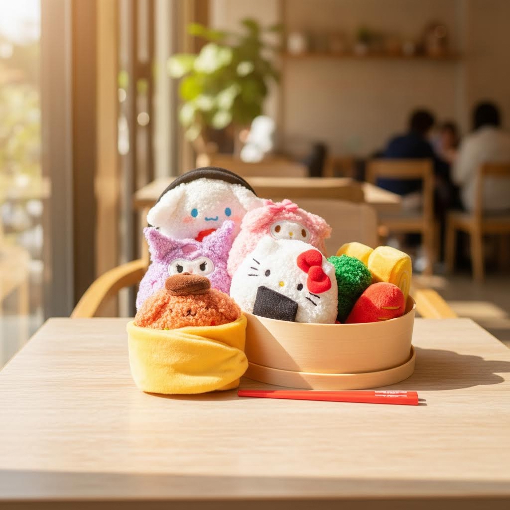 Sanrio - 餐盒玩具套裝 (角色飯團款)