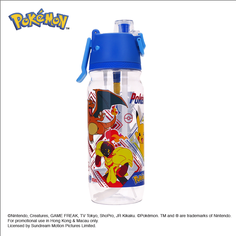 Pokemon 650ml BPA BPS Free Water Bottle w/ Sip & Mist Spray  噴霧啜飲二合一水樽膠水樽