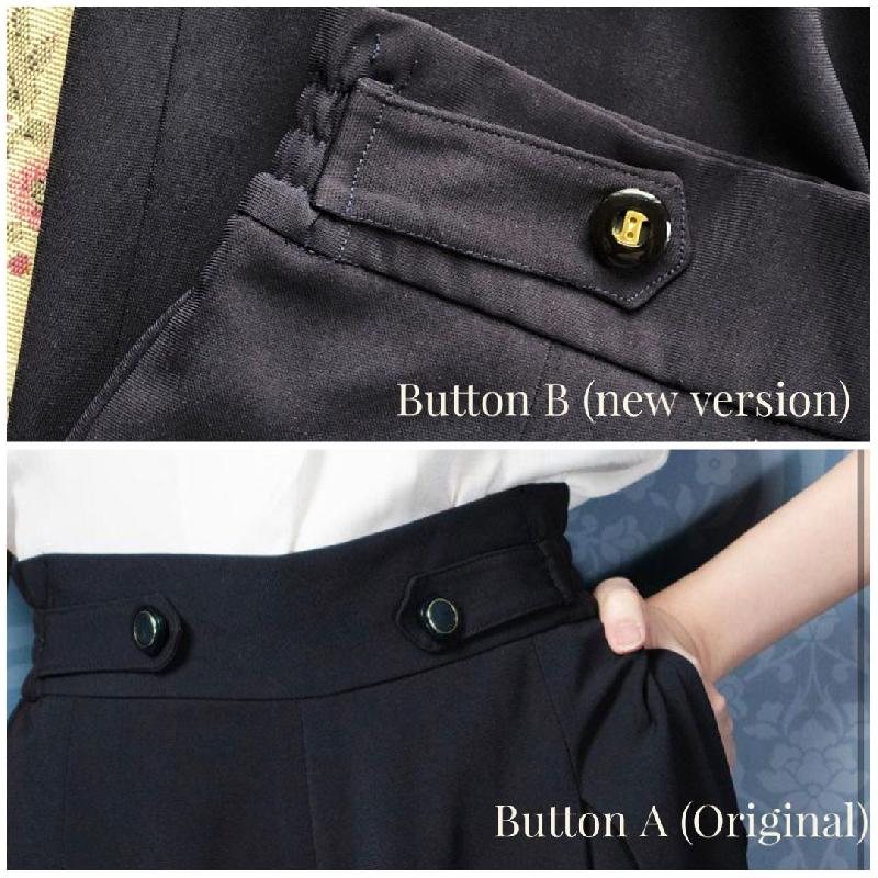 (SOLD OUT)1930s Betty Nautical Sailor Pants - Dark Navy Blue(FM142)