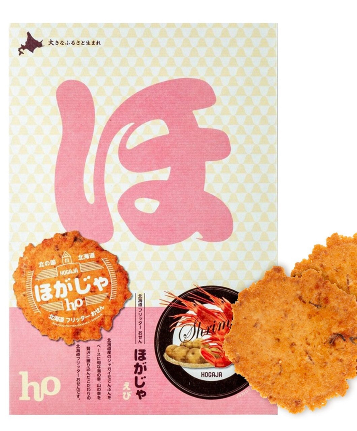日本直送 少量現貨 山口油屋福太郎 - HOGAJA北海道 元貝/大蝦味帶子餅 230g (2枚 x 8袋)，