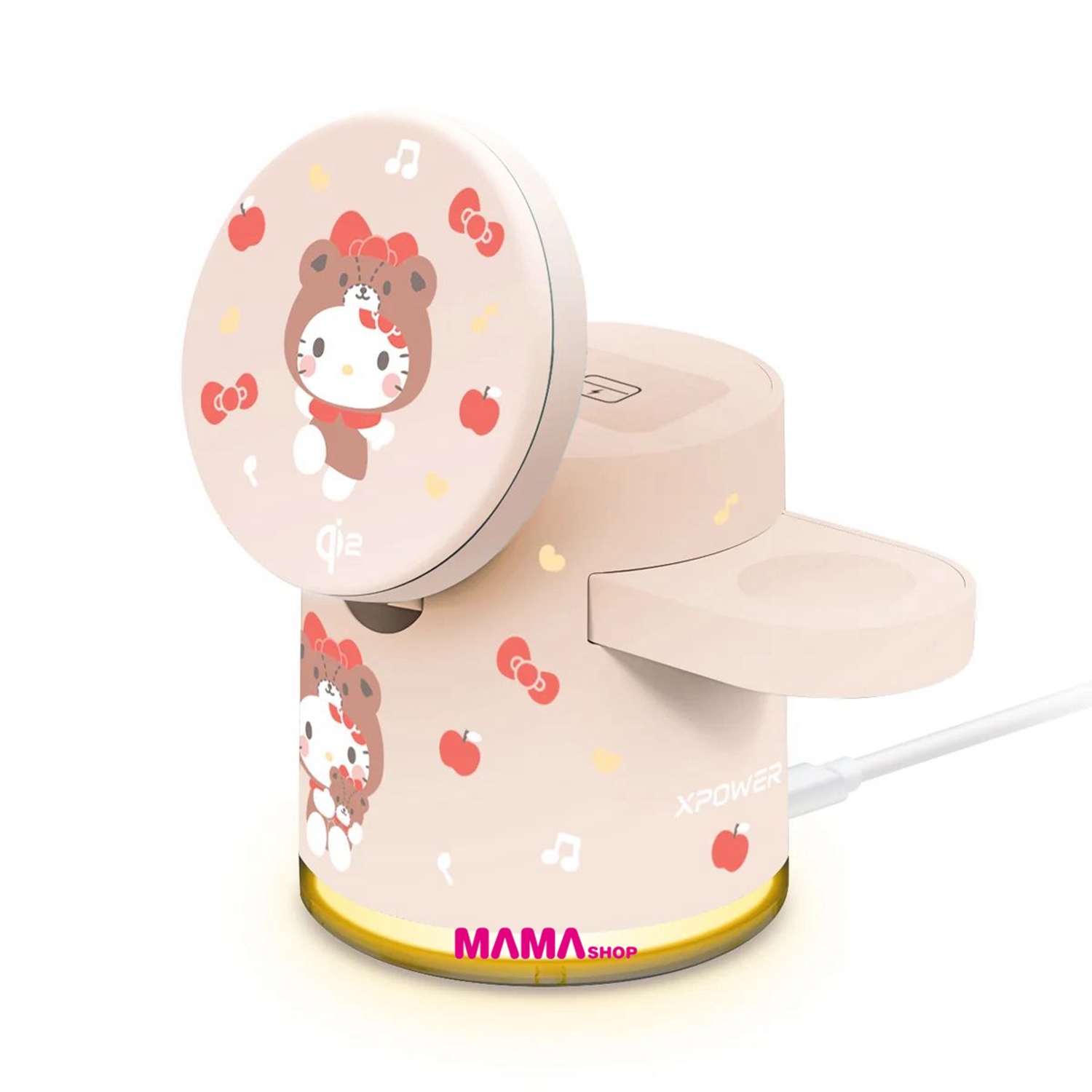 Sanrio Hello Kitty GE1 Qi2迷你掌心5合1 MagCharge 15W磁吸無線充電座(第二代HK2)