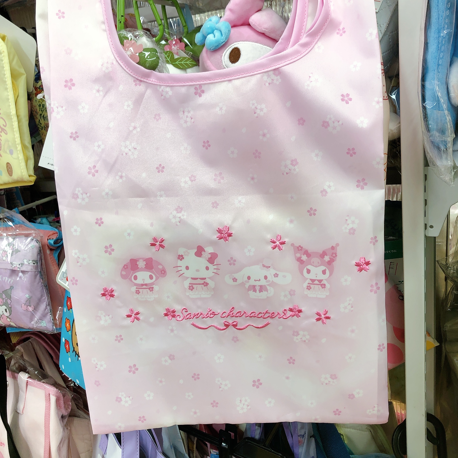 日本直送Sanrio 櫻花主題系列跣水質地環保袋