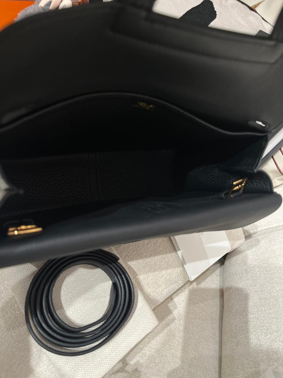 Hermes Halzan 25 STAMP U 黑色金扣 100%Authentic, 98%New ✅收據✅塵袋✅盒