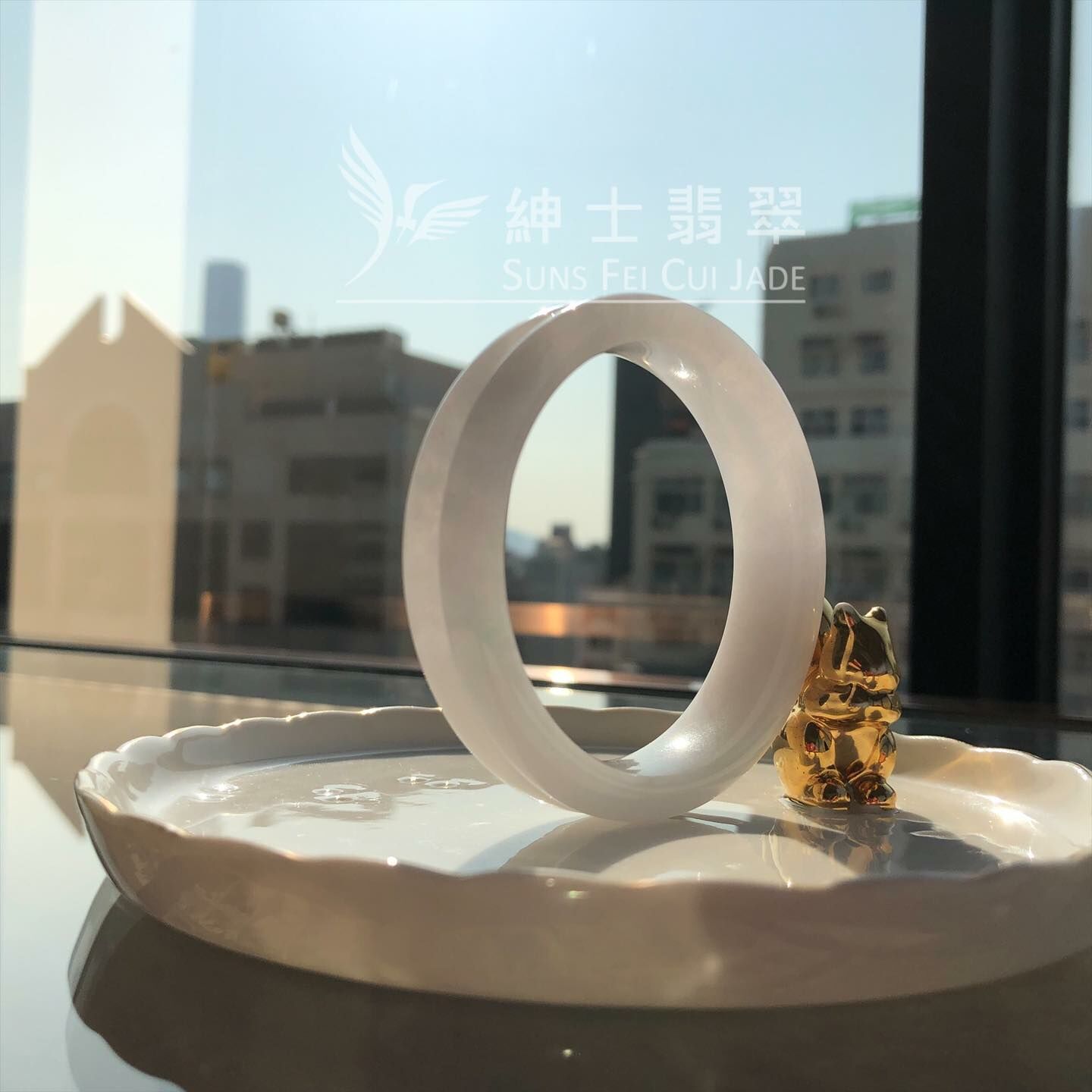 大馬坎翡翠孖鐲57.4mm