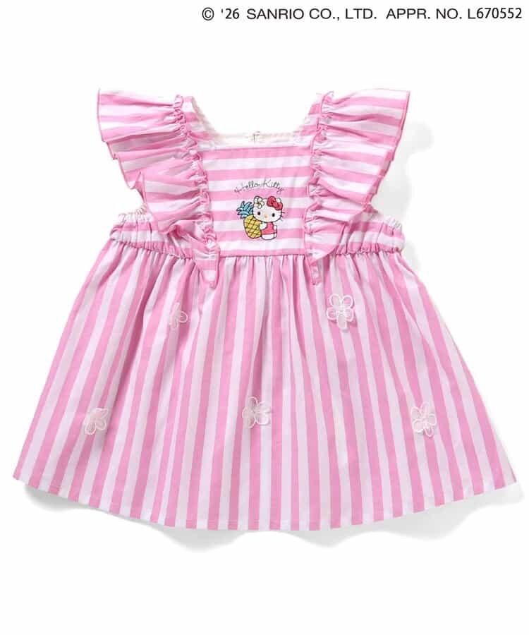 🇯🇵預訂 日本直送🇯🇵Apres les cours x Sanrio系列兩色人物刺繡蕾絲花卉荷葉邊條紋上衣