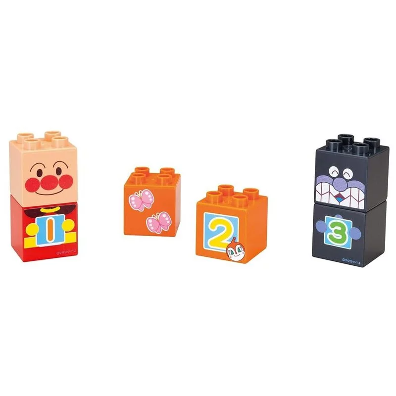 麵包超人SL火車數字積木套裝 幼兒學習數字積木 1至10早教拼搭玩具