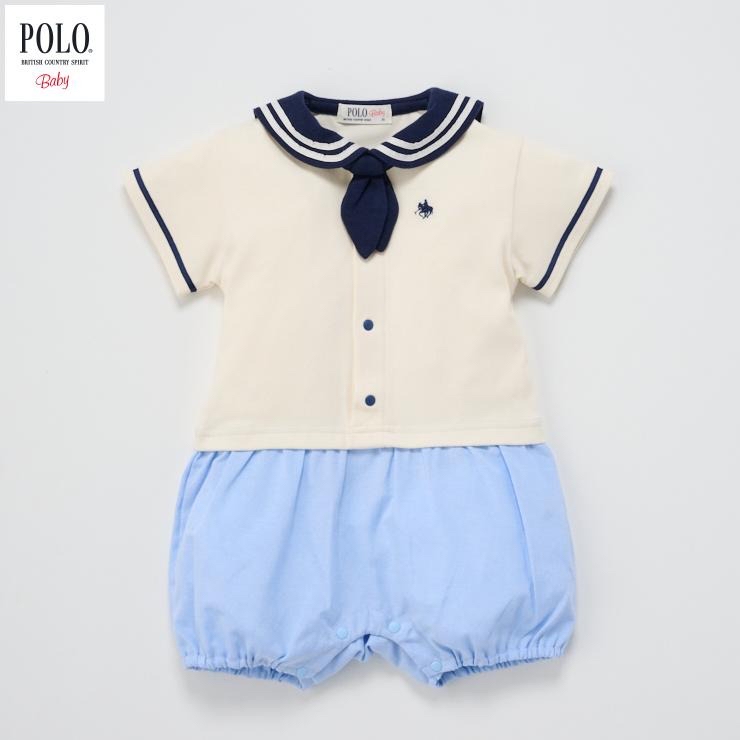 🇯🇵限量預訂 日本直送🇯🇵Polo Baby兩色海洋風水手領短袖連身服