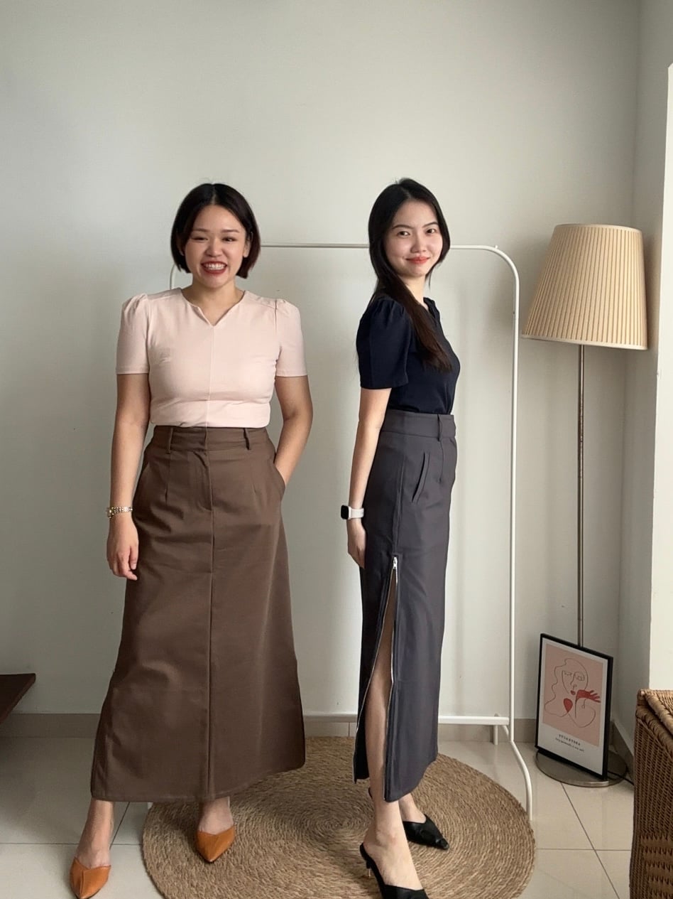 S1847 A Line Long Skirt - 3 Colors 