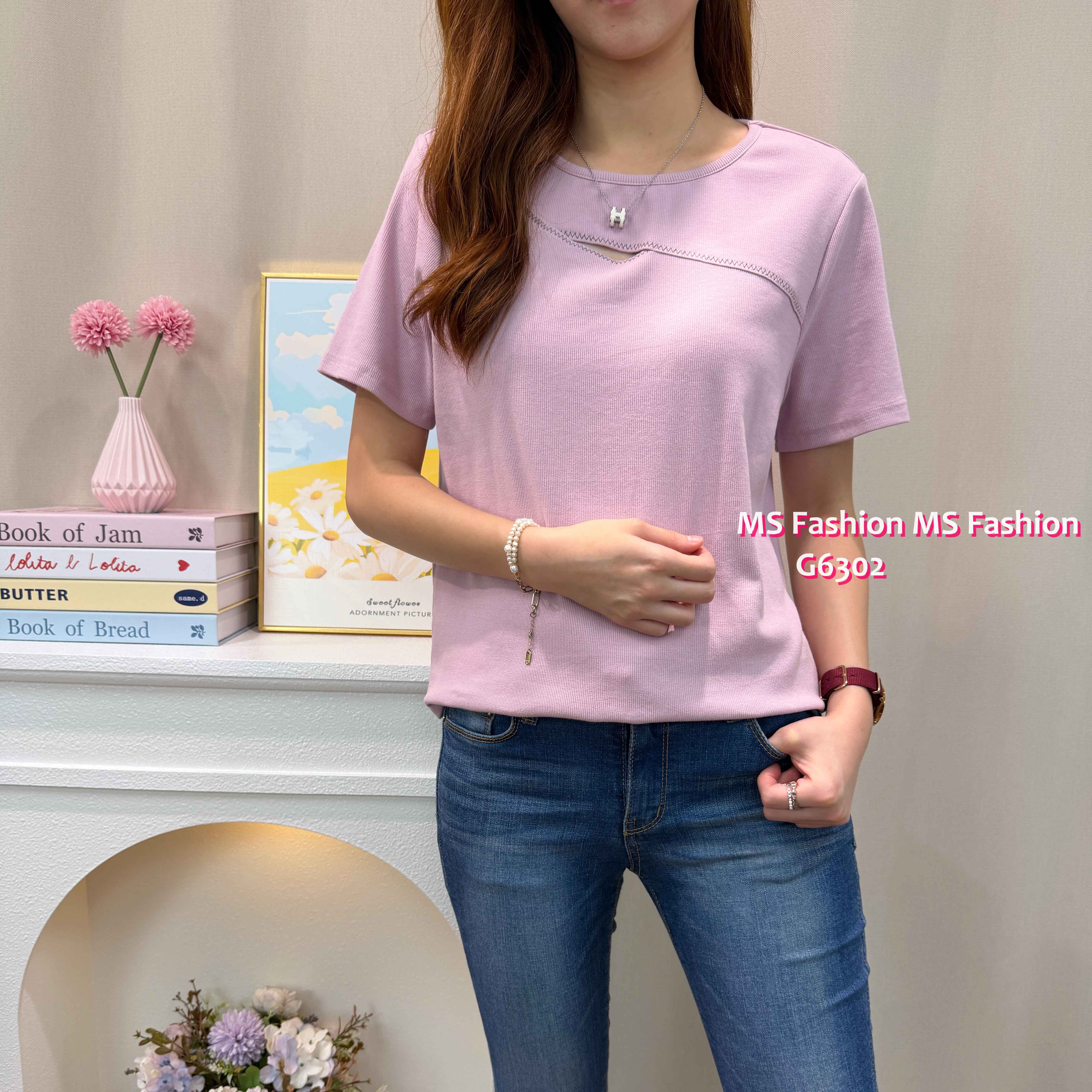 G6302 胸前小孔top
