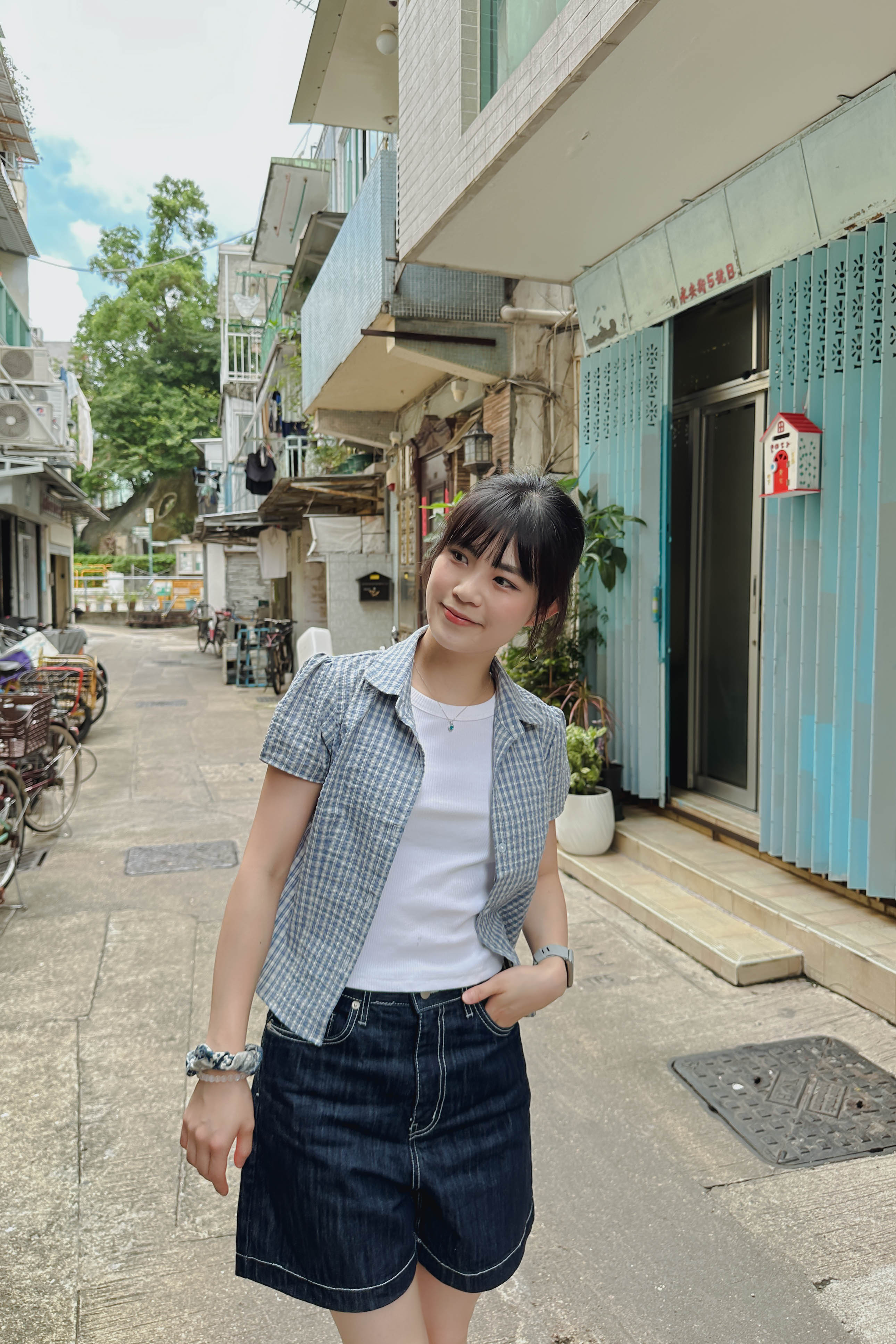 波子汽水格紋短襯衫 (兩色入)