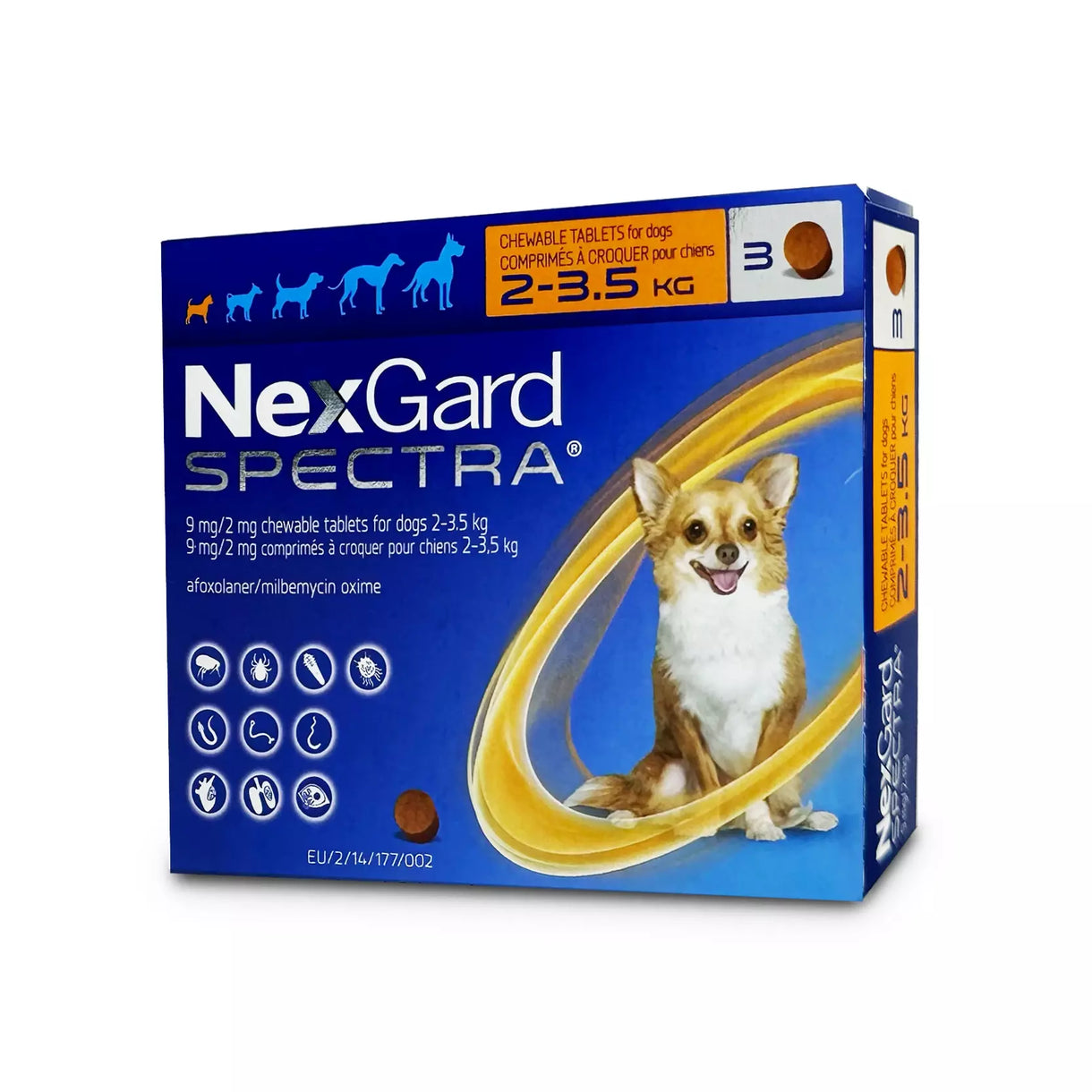 NexGard Spectra 全方位驅蟲口服咀嚼片 3粒裝