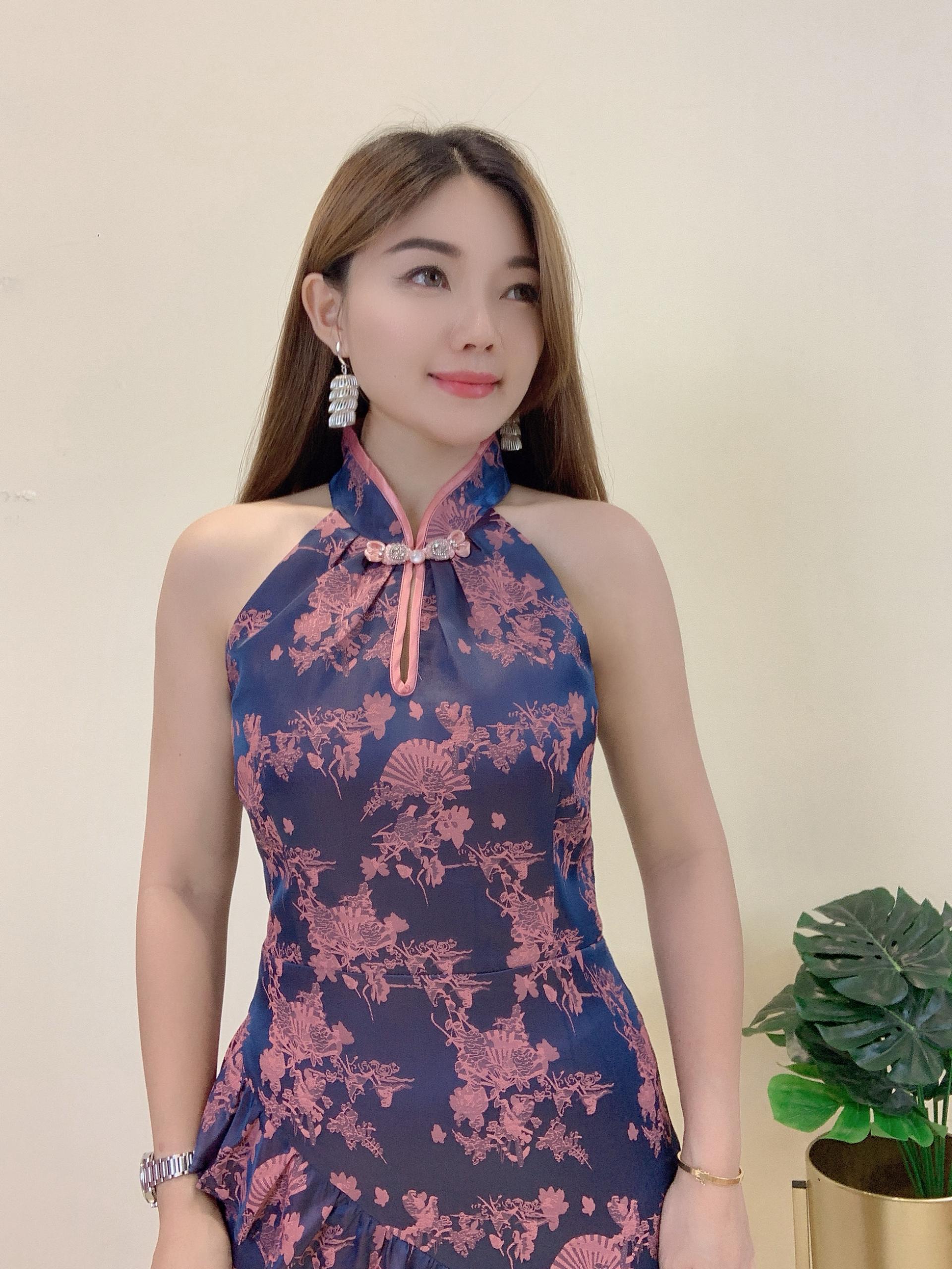 Cut in旗袍连身裙 2112