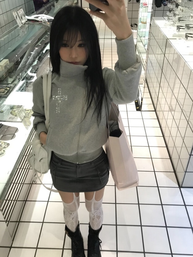 Wool Blend Cargo Mini Skort